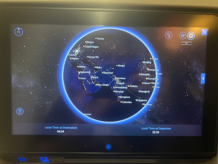 Infotaiment ekrat na letalu